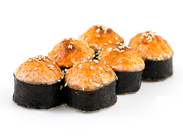 Запеченный мини ролл с острой креветкой