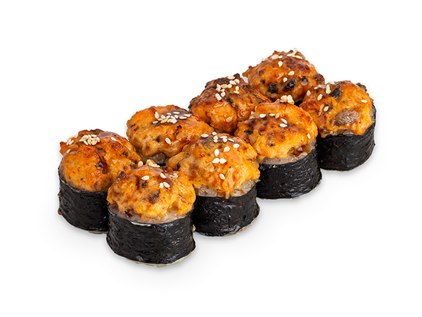 Запеченный с мидиями